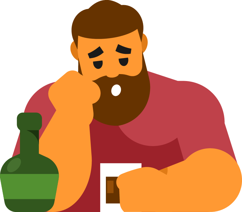 Worried Drunk Man 