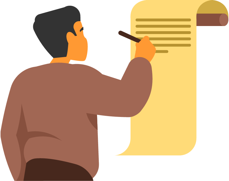 Writer Composing a Novel on Paper
