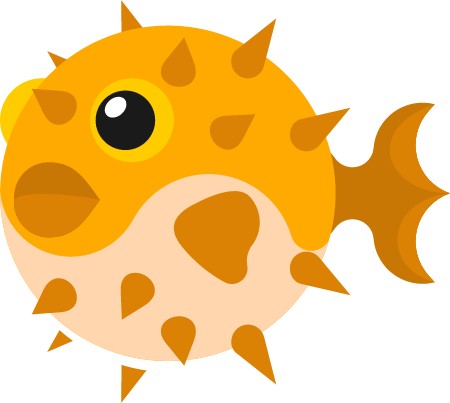 Yellow Blowfish in the Ocean