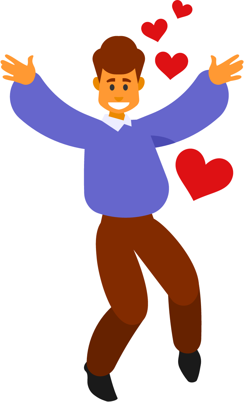 Young Man in Love Expressing Affection