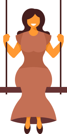 Young Woman Posing on a Swing