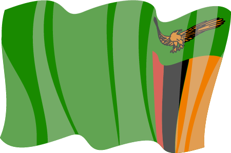 Zambian National Flag in Motion