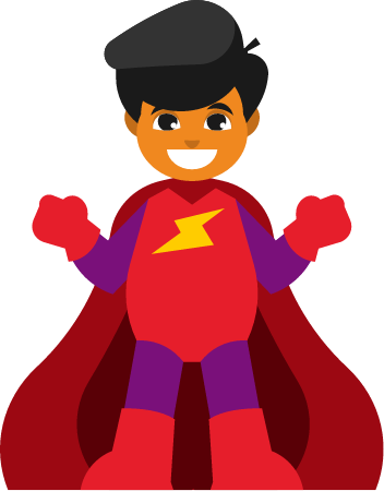 Boy Dressed as a Superhero