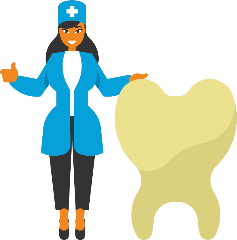 Female Dentist with Tooth