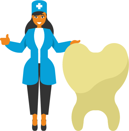 Female Dentist with Tooth
