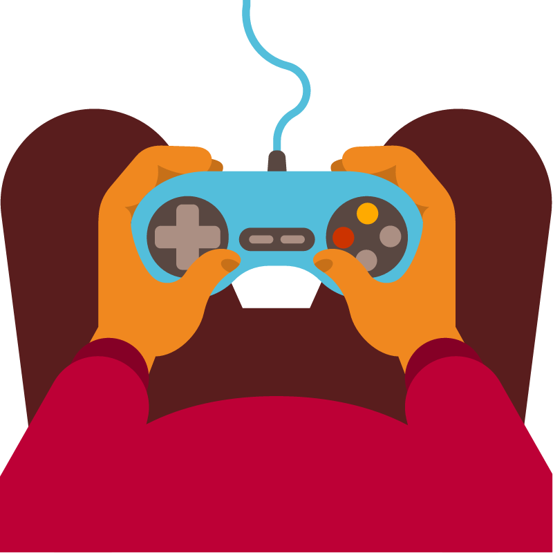 Hands Holding Gaming Device for Immersive Play