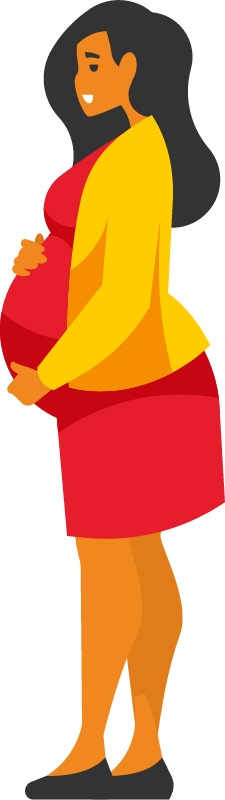 Pregnant Woman Cradling Belly