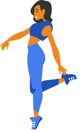 Woman Engaged in Leg Stretching Routine