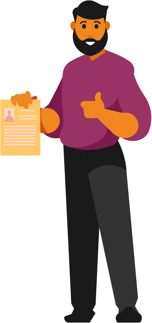 Candidate Presenting His Resume