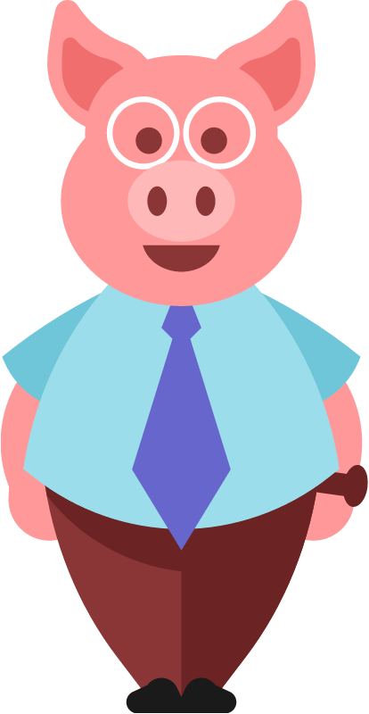 Corporate Pig Businessman