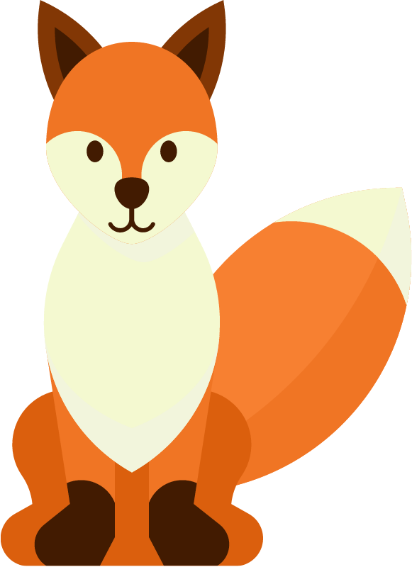 Cute Fox with Playful Pose