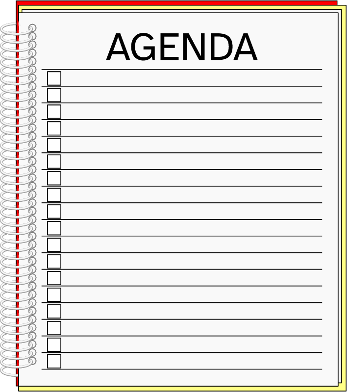 Blank Spiral Notebook Agenda