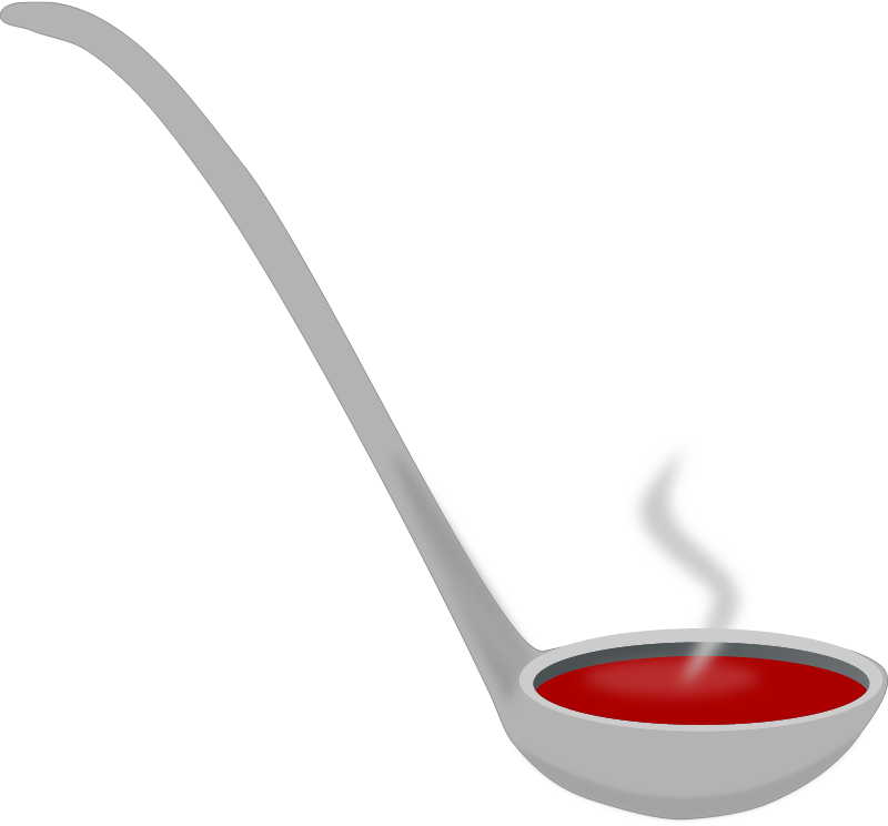 Ladle Serving Hot Soup