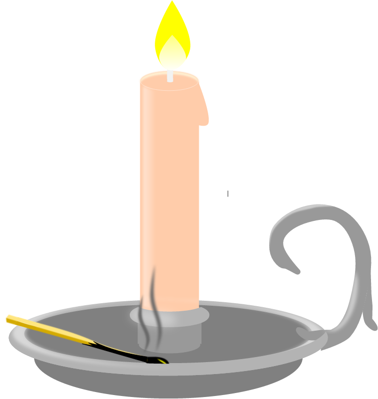 Lit Candle with Smoking Match