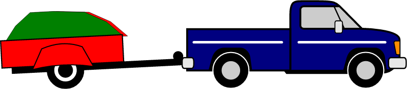 Pickup Truck with Leaves