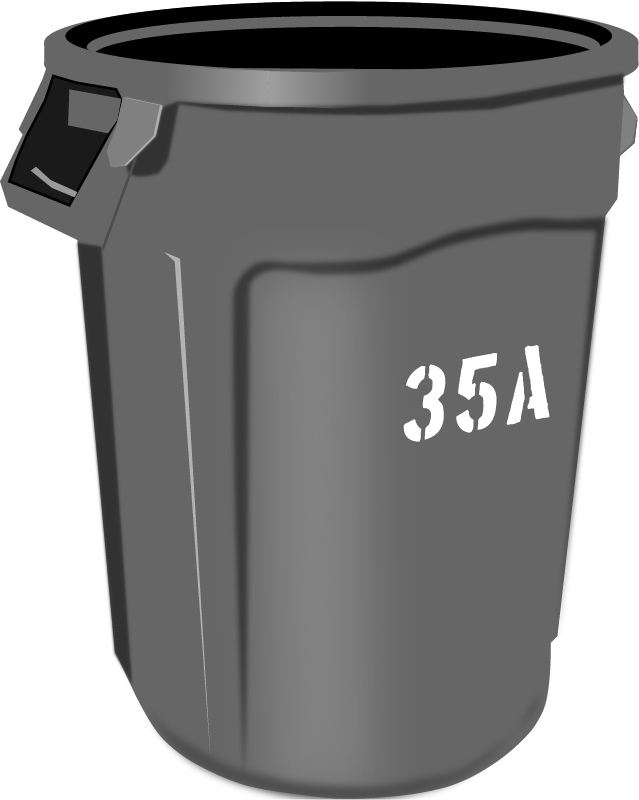 Plastic Outdoor Trashcan