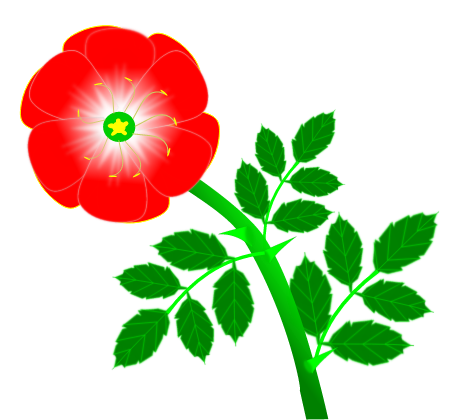 Stylized Rose Flower
