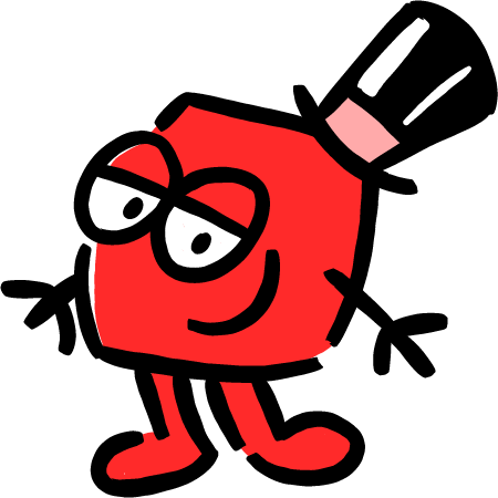 Brush Style Red Square