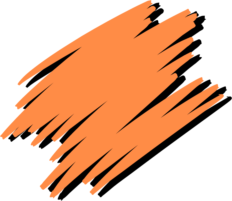 Orange Scribble Art
