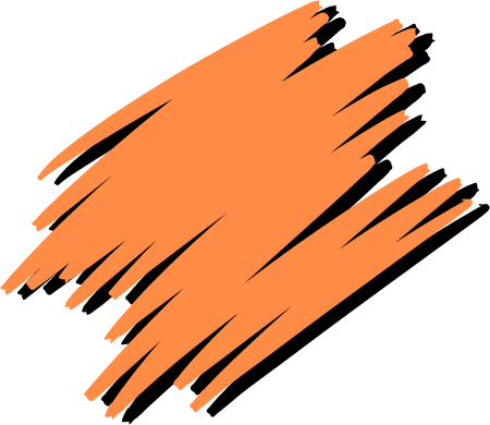 Orange Scribble Art