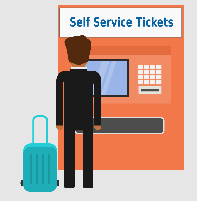 Man Buying Train Tickets