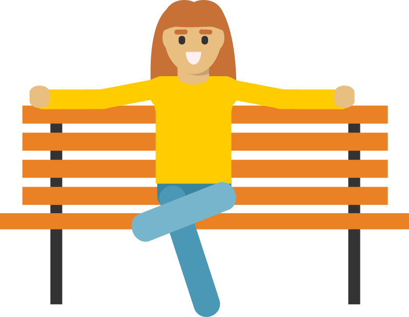Woman Sitting on Bench