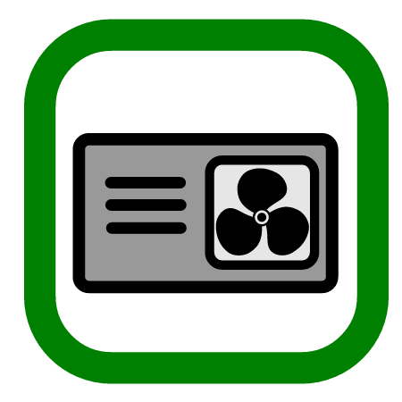 Green Border Heatpump Icon
