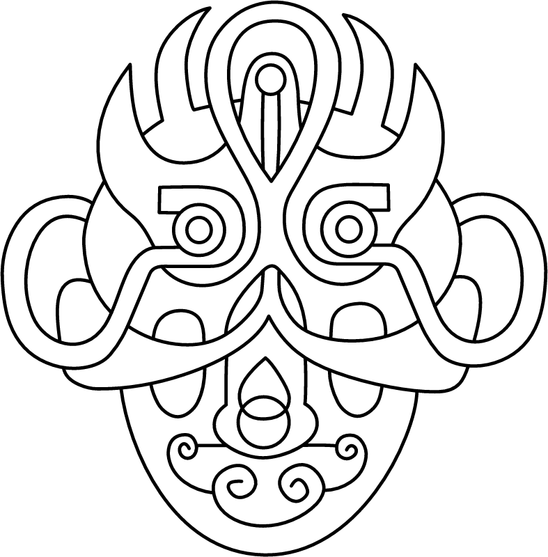 Bezier Portrait Line Art