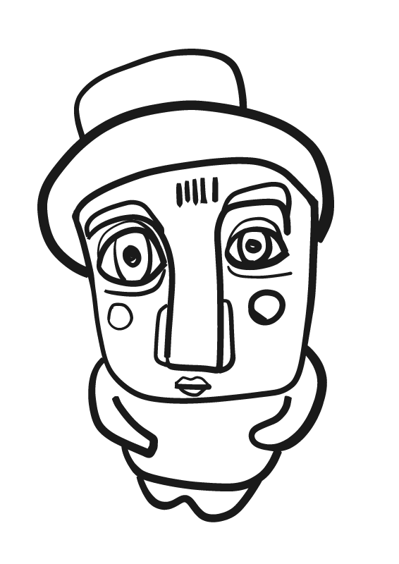 Cartoon Guy with Hat