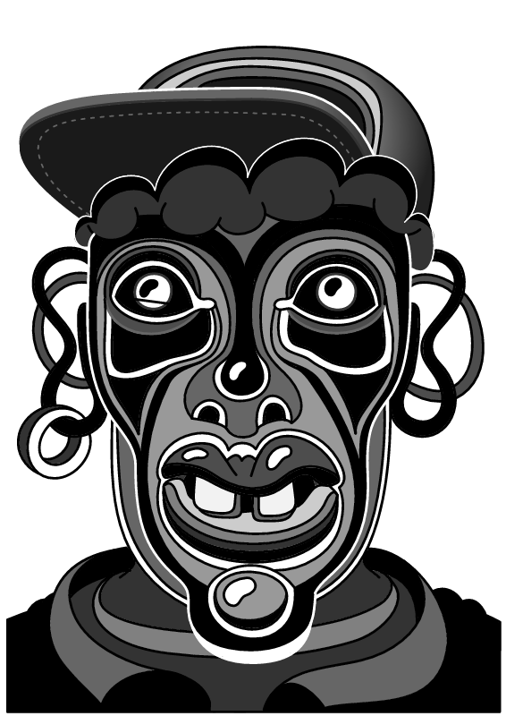 Casquet face bw