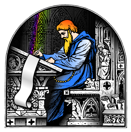 Colored Medieval Scribe