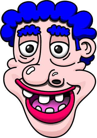 Crazy Blue-Haired Guy