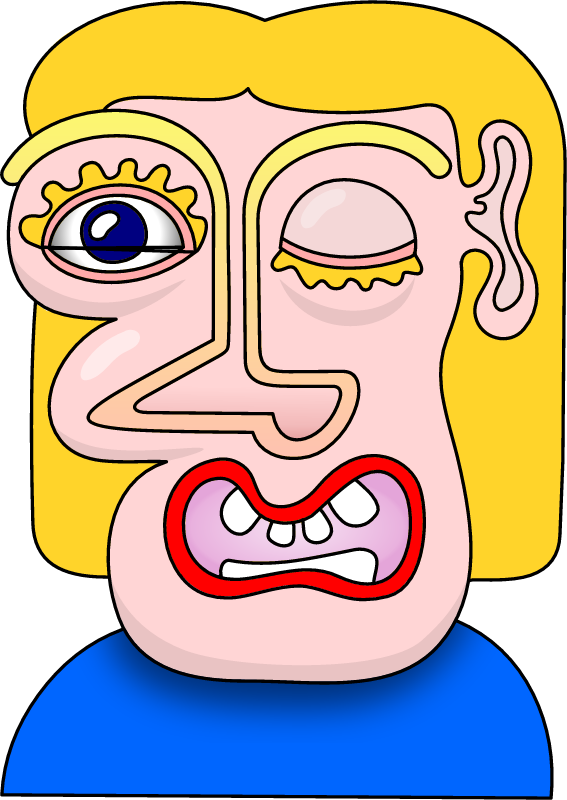Cubist Woman Face