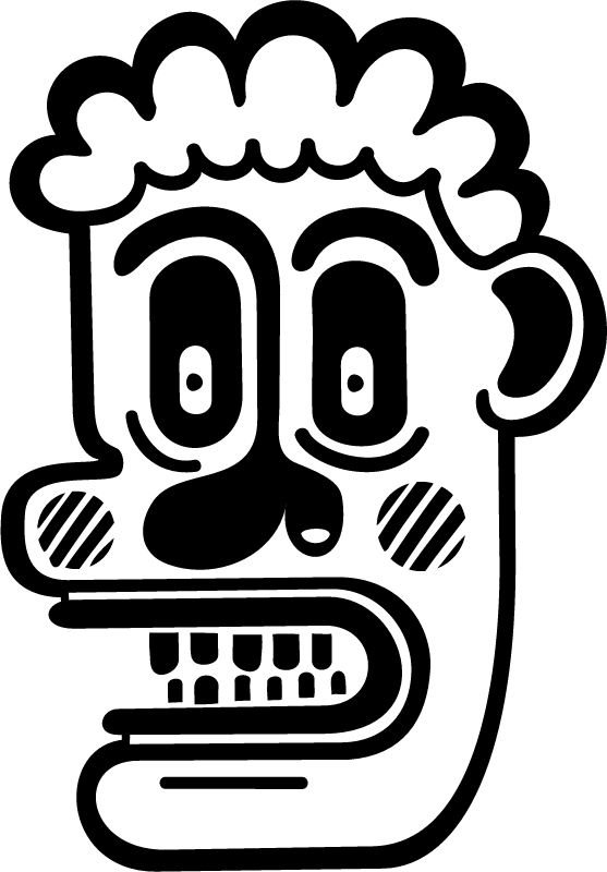 Curly Head - B&W Portrait