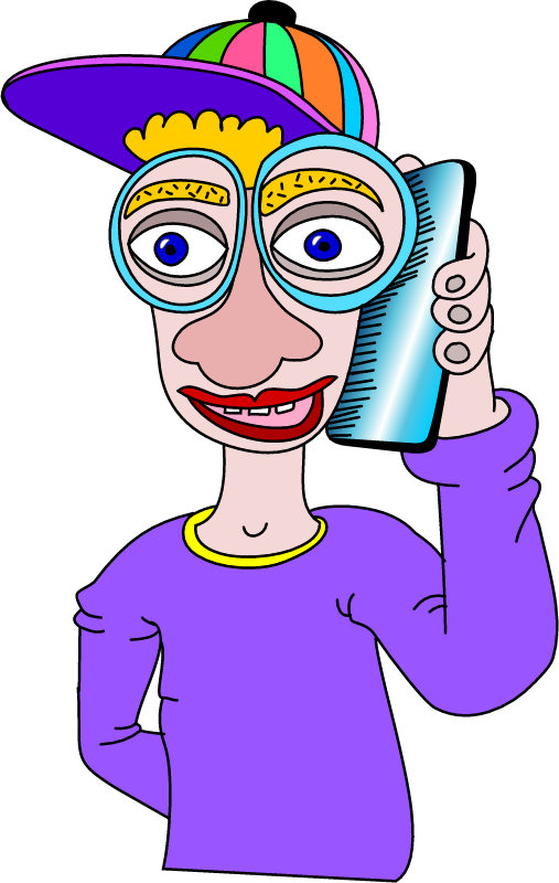 Doodle: Nerd with Smartphone