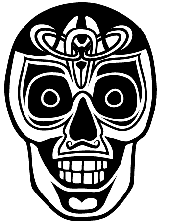 Grinning Halloween Skull