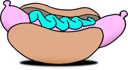 Hotdog with Fluoride Toothpaste