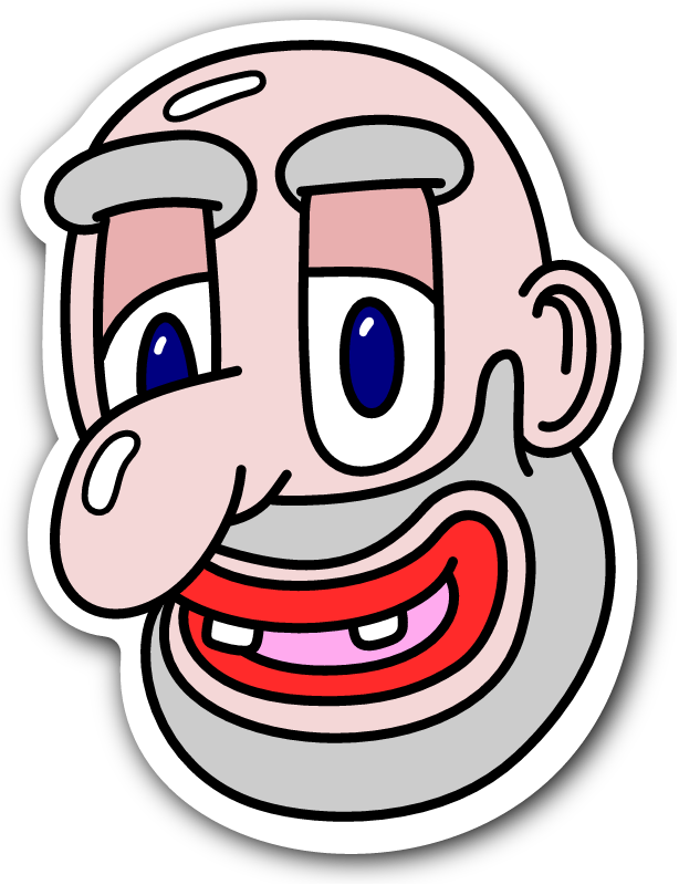Old Man Face Sticker