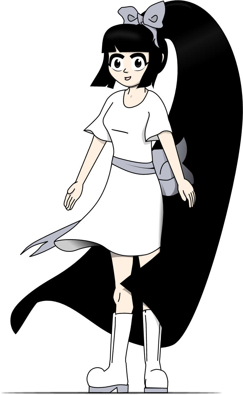 Windy-Haired Anime Girl