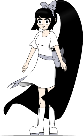 Windy-Haired Anime Girl