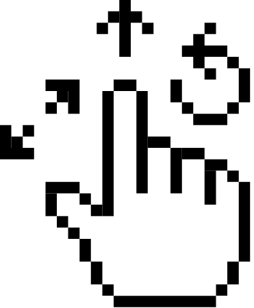 Pixel gesture for rotating, scaling, and dragging