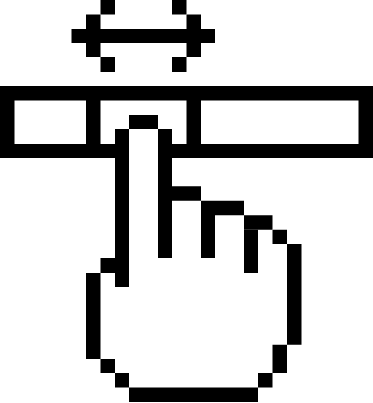 Pixel gesture for sliding horizontally