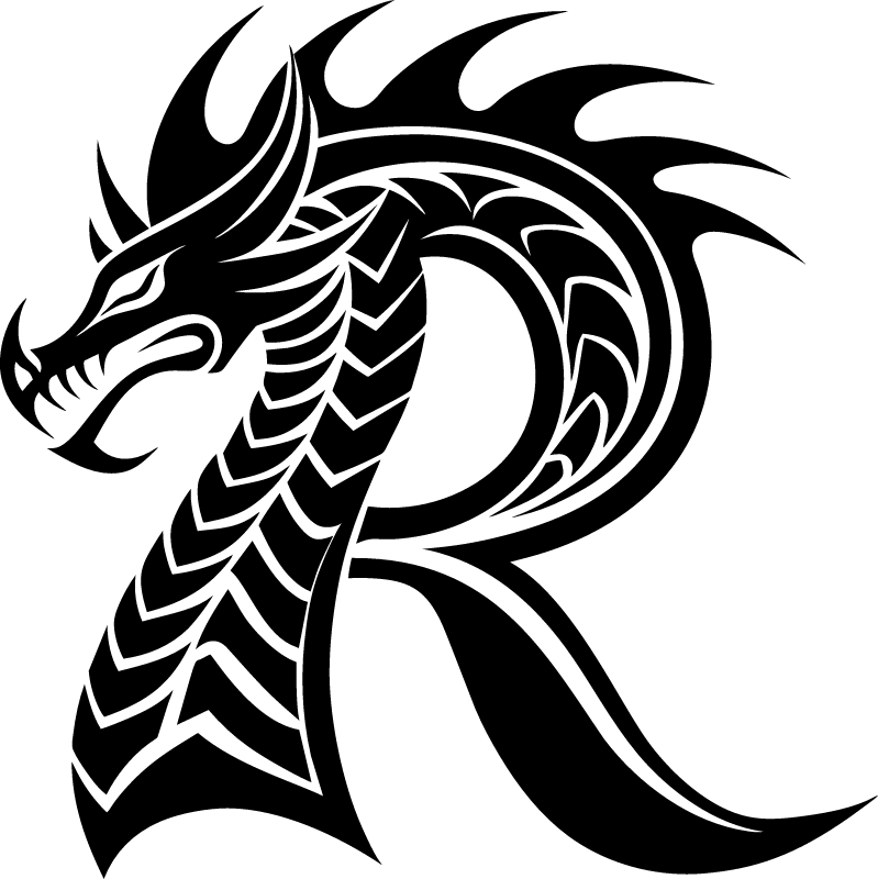  Dragon Letter R