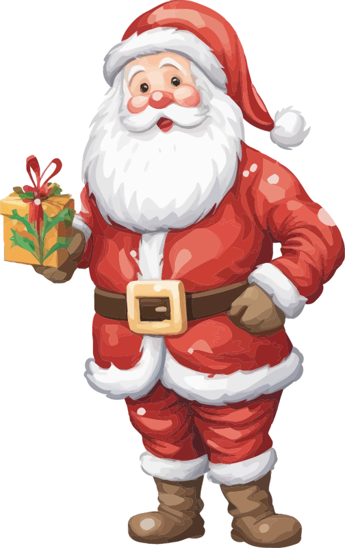  Santa Holding Gift