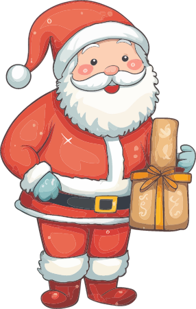  Santa with Present