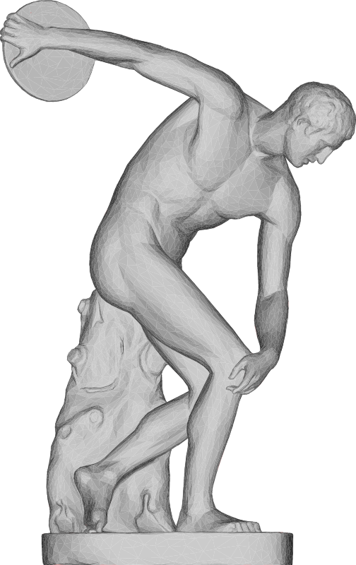 3D Discobolus Statue