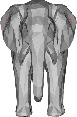 3D Elephant Sculpture