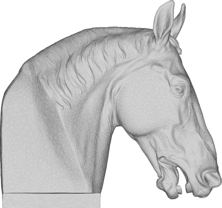 3D Horse Head Sculpture