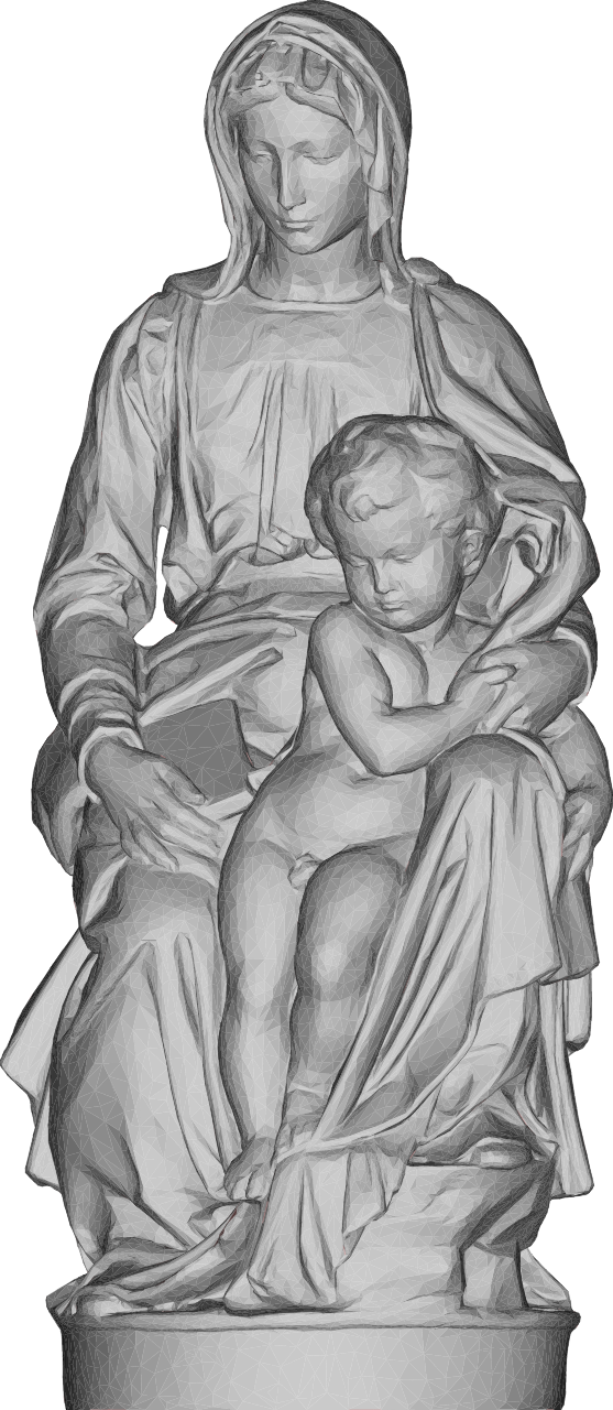3D Madonna and Child Sculpture