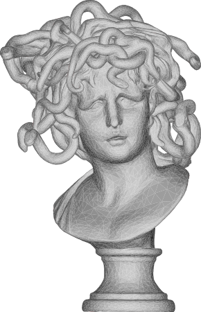 3D Medusa Head Bust